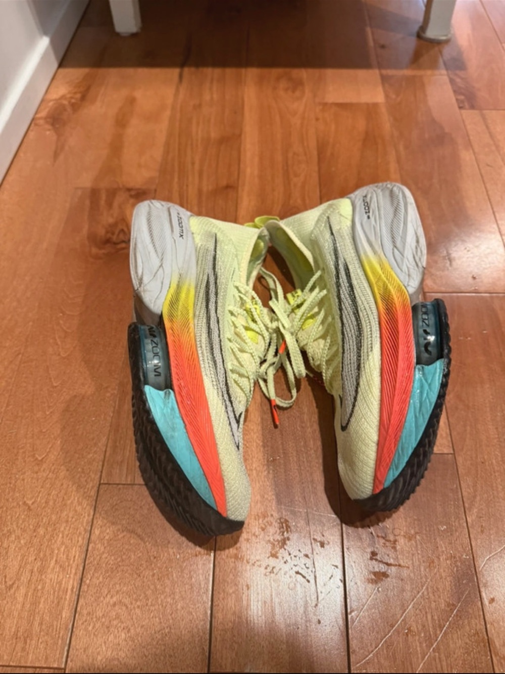 Nike Women's ZoomX Running Shoes - Yellow/Orange/Teal